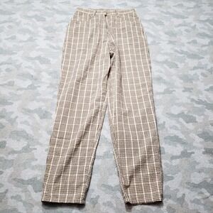 Woolrich Pants Womens 8 Brown Check Plaid